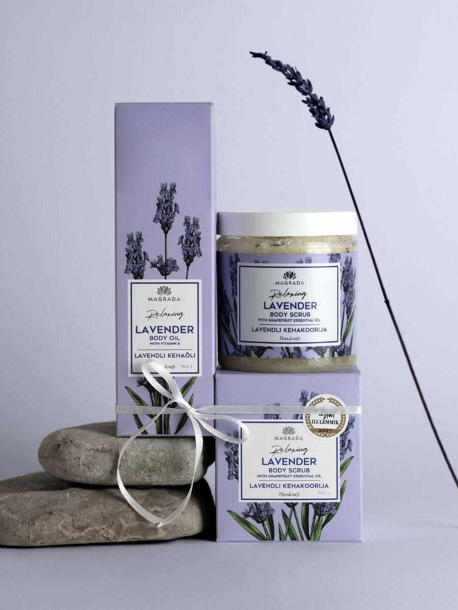 Lavender Body Scrub With Grapefruit Essential Oil - 250 ml 